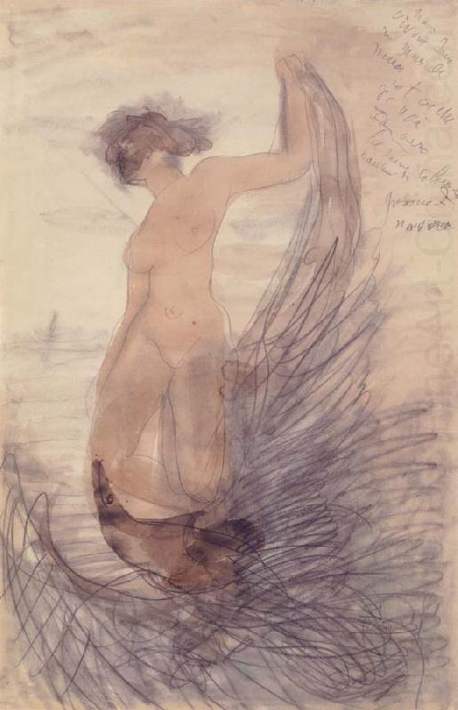 Nude with drapery, Auguste Rodin